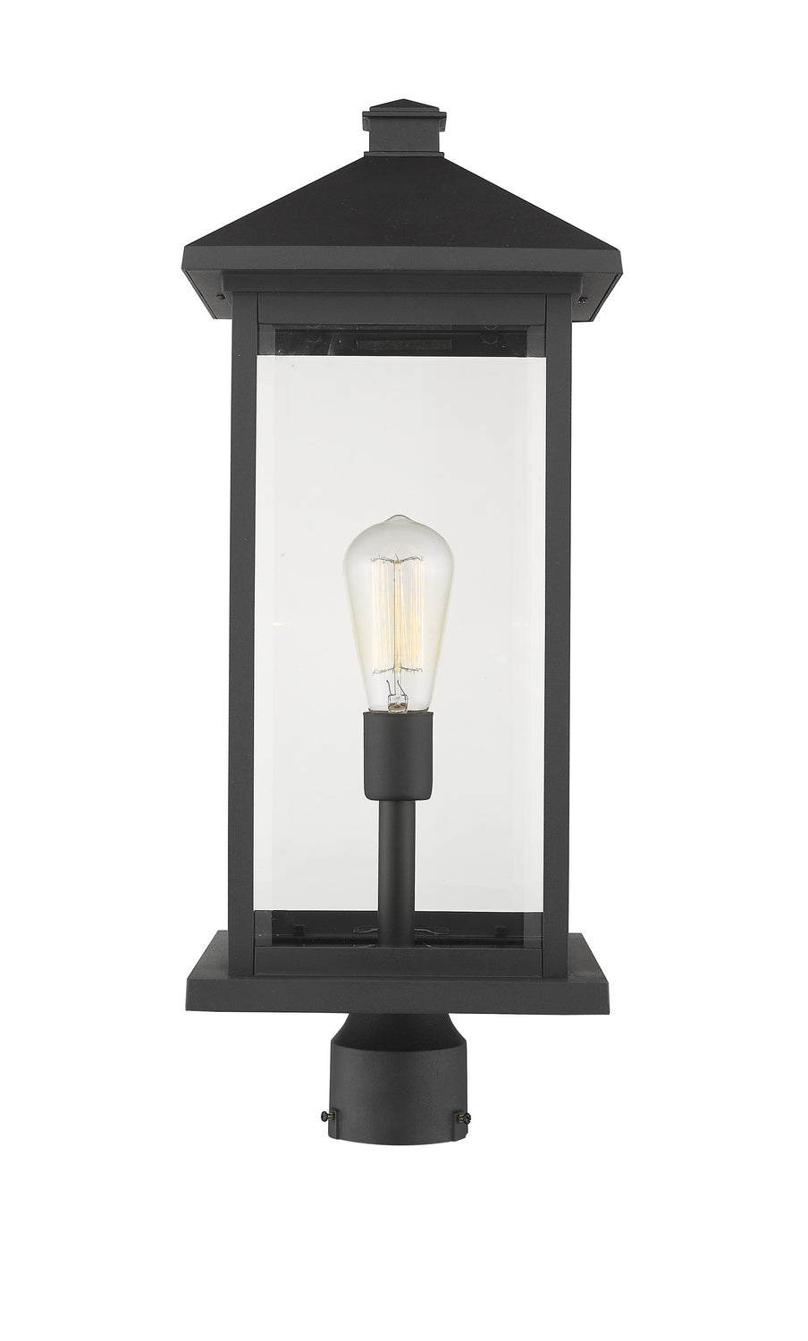 Z-Lite - 531PHBXLR-BK - One Light Outdoor Post Mount Fixture - Portland - Black