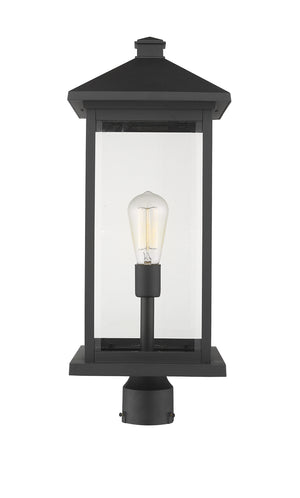 Z-Lite - 531PHBXLR-BK - One Light Outdoor Post Mount Fixture - Portland - Black