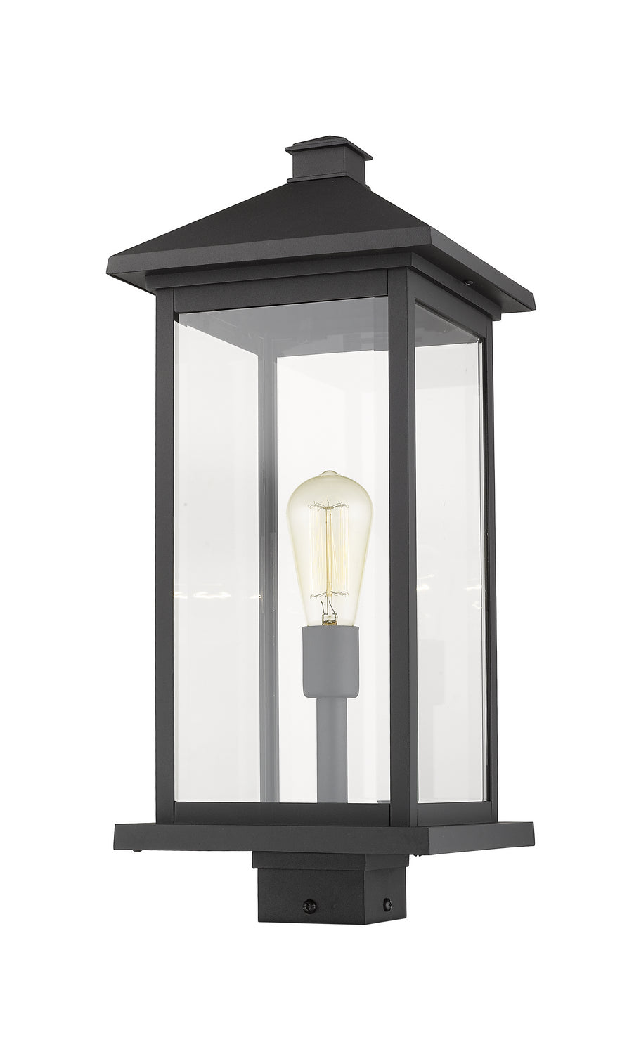 Z-Lite - 531PHBXLS-BK - One Light Outdoor Post Mount - Portland - Black