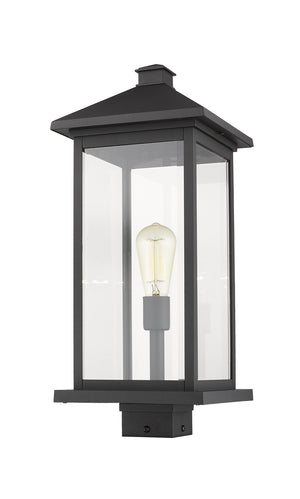 Z-Lite - 531PHBXLS-BK - One Light Outdoor Post Mount Fixture - Portland - Black