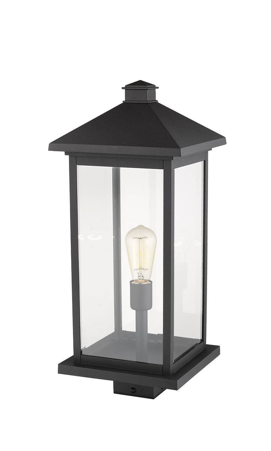 Z-Lite - 531PHBXLS-BK - One Light Outdoor Post Mount Fixture - Portland - Black