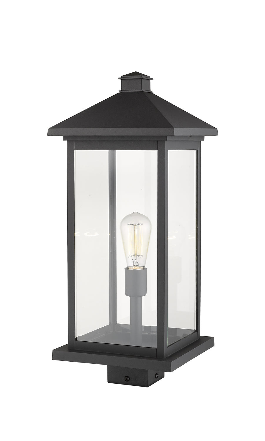 Z-Lite - 531PHBXLS-BK - One Light Outdoor Post Mount Fixture - Portland - Black