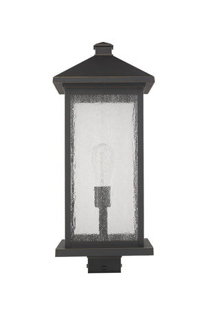 Z-Lite - 531PHBXLS-ORB - One Light Outdoor Post Mount Fixture - Portland - Oil Rubbed Bronze