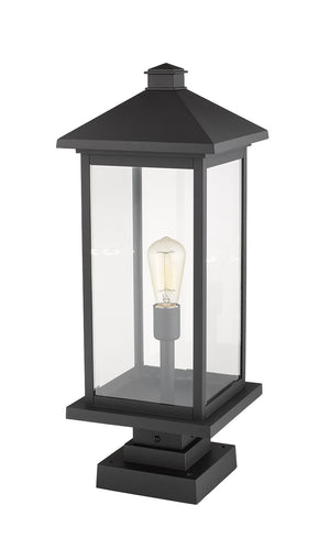 Z-Lite - 531PHBXLS-SQPM-BK - One Light Outdoor Pier Mounted Fixture - Portland - Black
