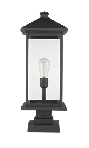 Z-Lite - 531PHBXLS-SQPM-BK - One Light Outdoor Pier Mount - Portland - Black