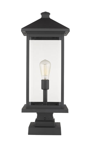 Z-Lite - 531PHBXLS-SQPM-BK - One Light Outdoor Pier Mounted Fixture - Portland - Black
