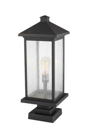 Z-Lite - 531PHBXLS-SQPM-ORB - One Light Outdoor Pier Mounted Fixture - Portland - Oil Rubbed Bronze