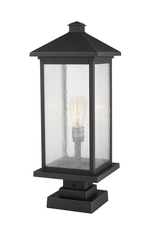 Z-Lite - 531PHBXLS-SQPM-ORB - One Light Outdoor Pier Mounted Fixture - Portland - Oil Rubbed Bronze
