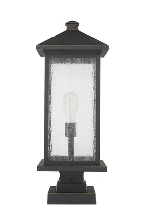 Z-Lite - 531PHBXLS-SQPM-ORB - One Light Outdoor Pier Mounted Fixture - Portland - Oil Rubbed Bronze