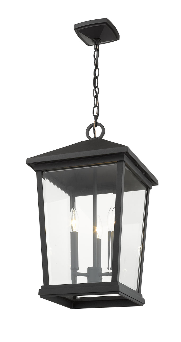 Z-Lite - 568CHXL-BK - Three Light Outdoor Chain Mount Ceiling Fixture - Beacon - Black