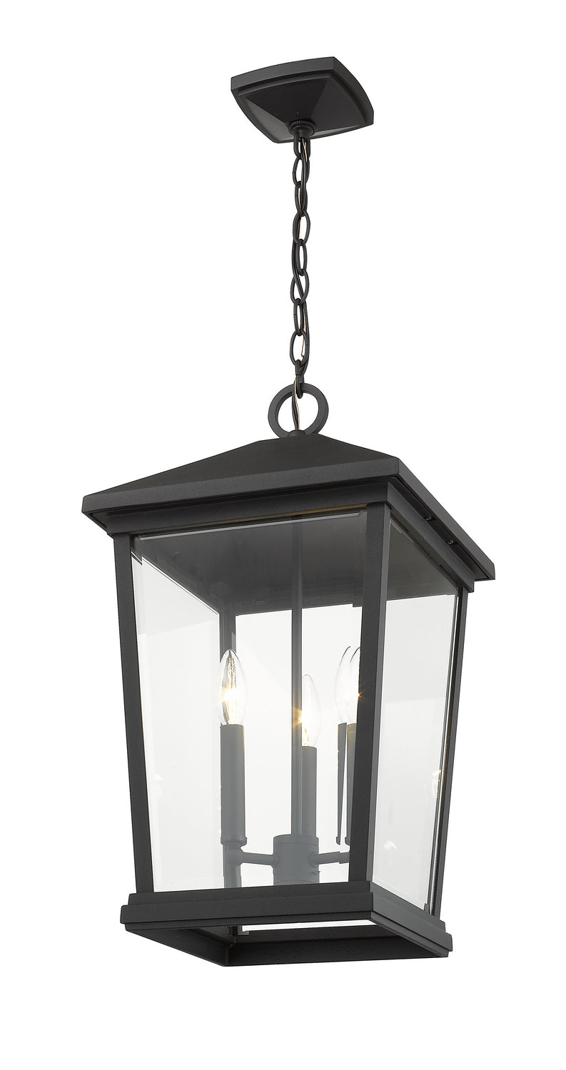 Z-Lite - 568CHXL-BK - Three Light Outdoor Chain Mount Ceiling Fixture - Beacon - Black