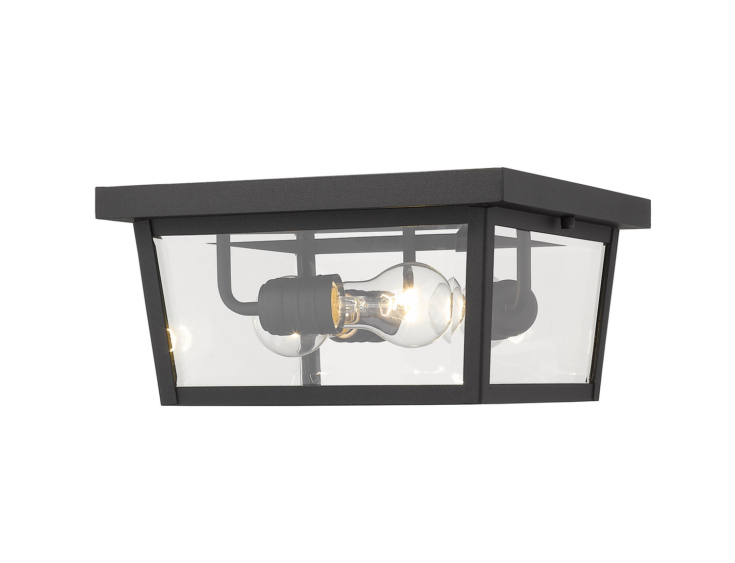 Z-Lite - 568F-BK - Three Light Outdoor Flush Mount - Beacon - Black