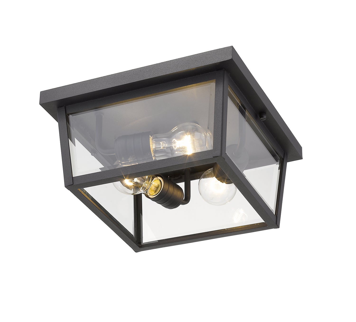 Z-Lite - 568F-BK - Three Light Outdoor Flush Mount - Beacon - Black