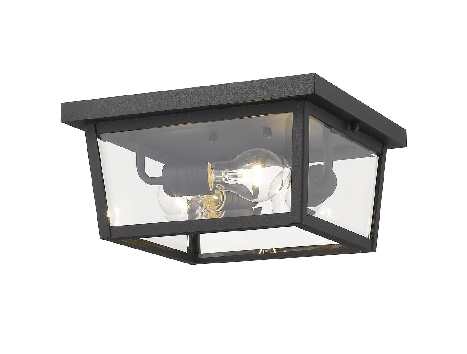 Z-Lite - 568F-BK - Three Light Outdoor Flush Mount - Beacon - Black