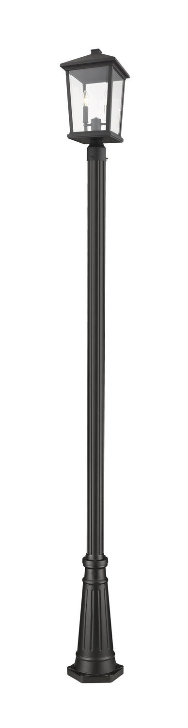 Z-Lite - 568PHBR-519P-BK - Two Light Outdoor Post Mounted Fixture - Beacon - Black