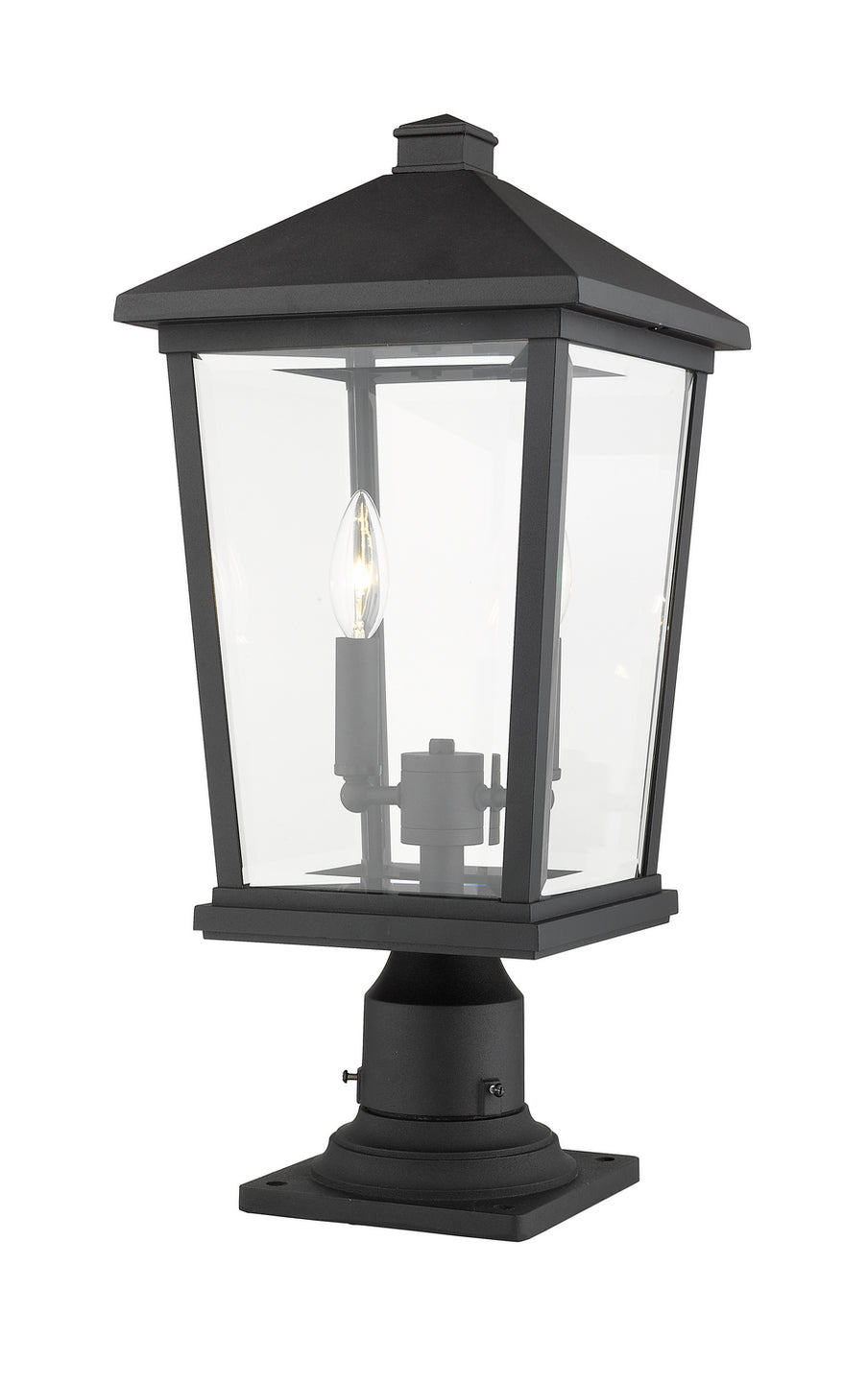 Z-Lite - 568PHBR-533PM-BK - Two Light Outdoor Pier Mounted Fixture - Beacon - Black