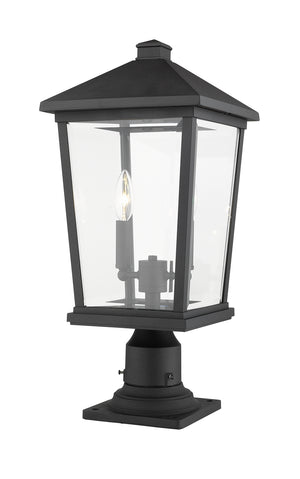 Z-Lite - 568PHBR-533PM-BK - Two Light Outdoor Pier Mounted Fixture - Beacon - Black