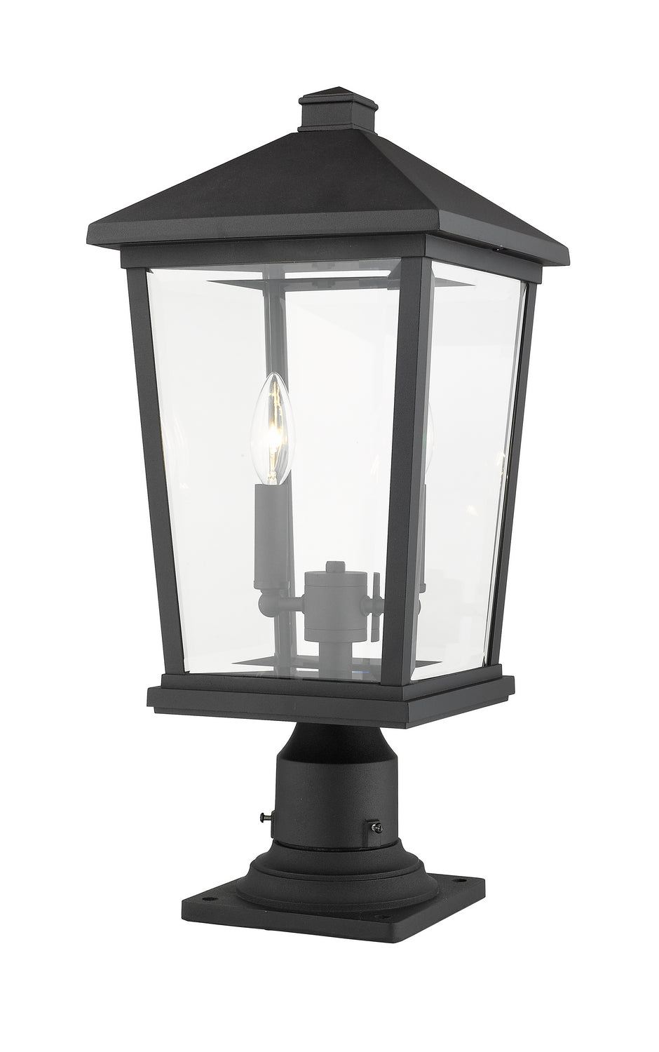 Z-Lite - 568PHBR-533PM-BK - Two Light Outdoor Pier Mounted Fixture - Beacon - Black