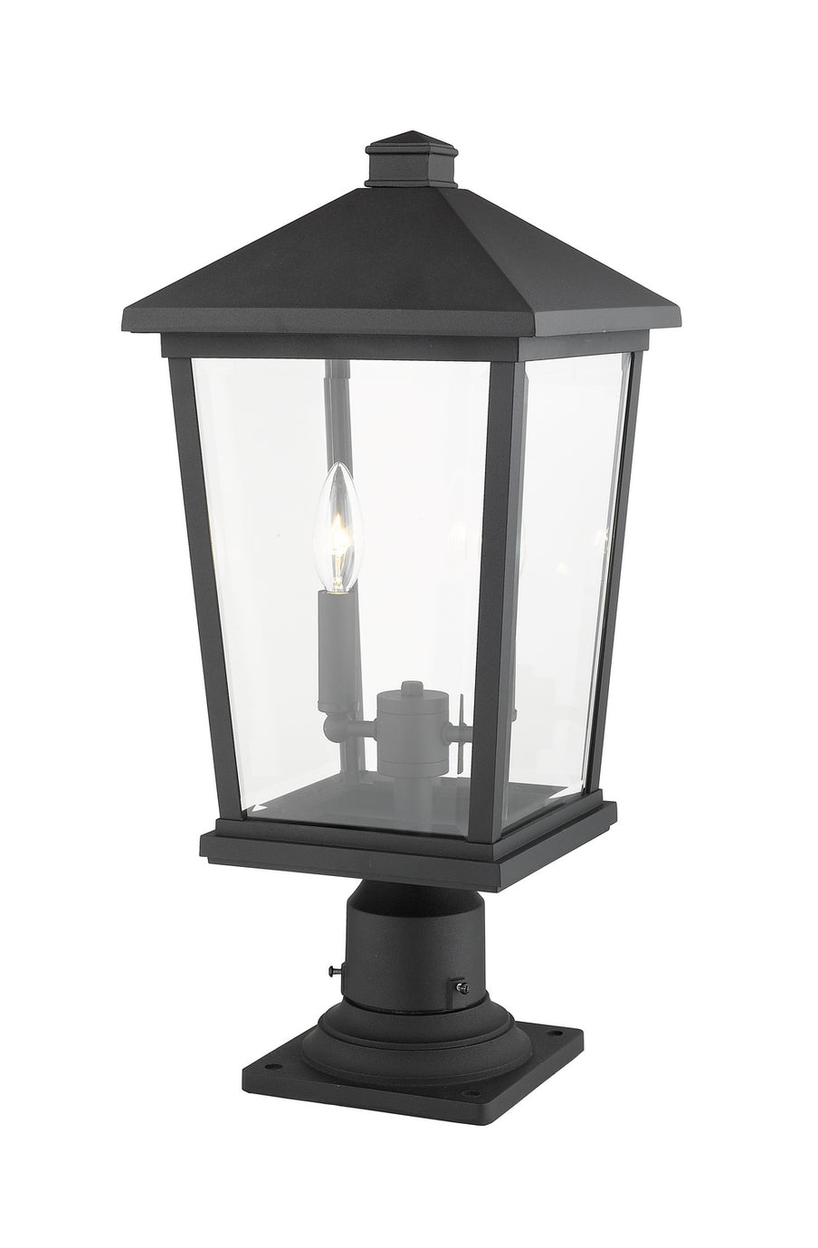 Z-Lite - 568PHBR-533PM-BK - Two Light Outdoor Pier Mounted Fixture - Beacon - Black
