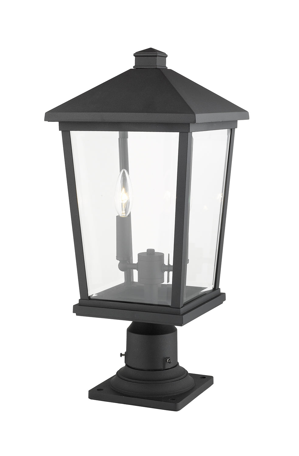 Z-Lite - 568PHBR-533PM-BK - Two Light Outdoor Pier Mounted Fixture - Beacon - Black