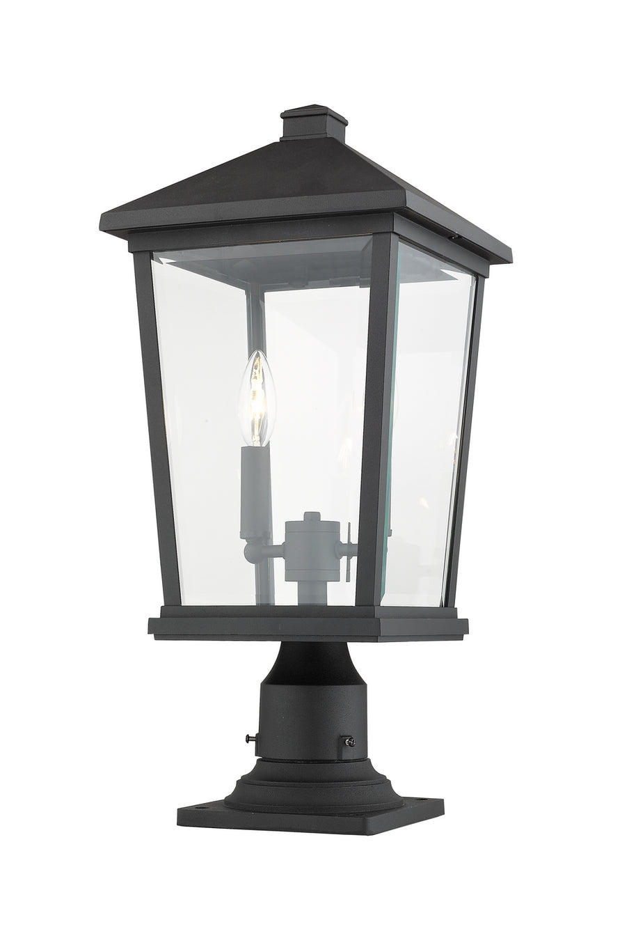 Z-Lite - 568PHBR-533PM-BK - Two Light Outdoor Pier Mounted Fixture - Beacon - Black