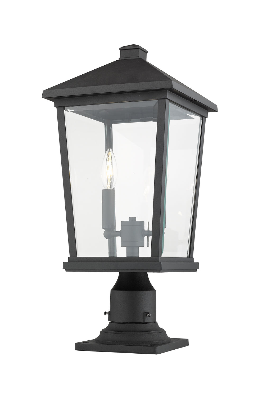 Z-Lite - 568PHBR-533PM-BK - Two Light Outdoor Pier Mounted Fixture - Beacon - Black