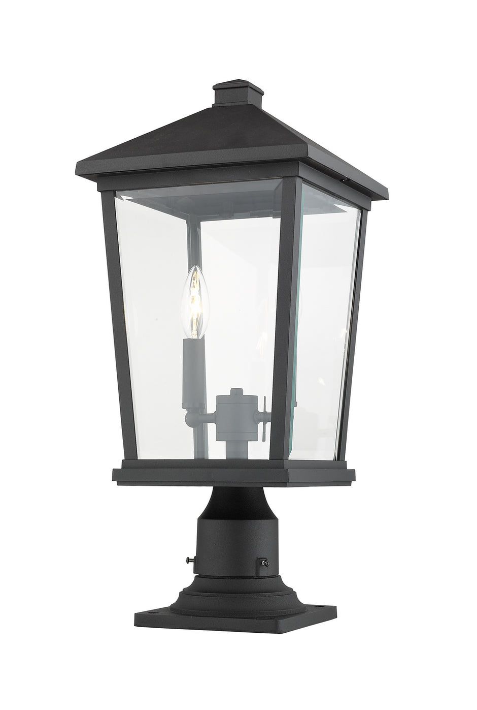 Z-Lite - 568PHBR-533PM-BK - Two Light Outdoor Pier Mounted Fixture - Beacon - Black