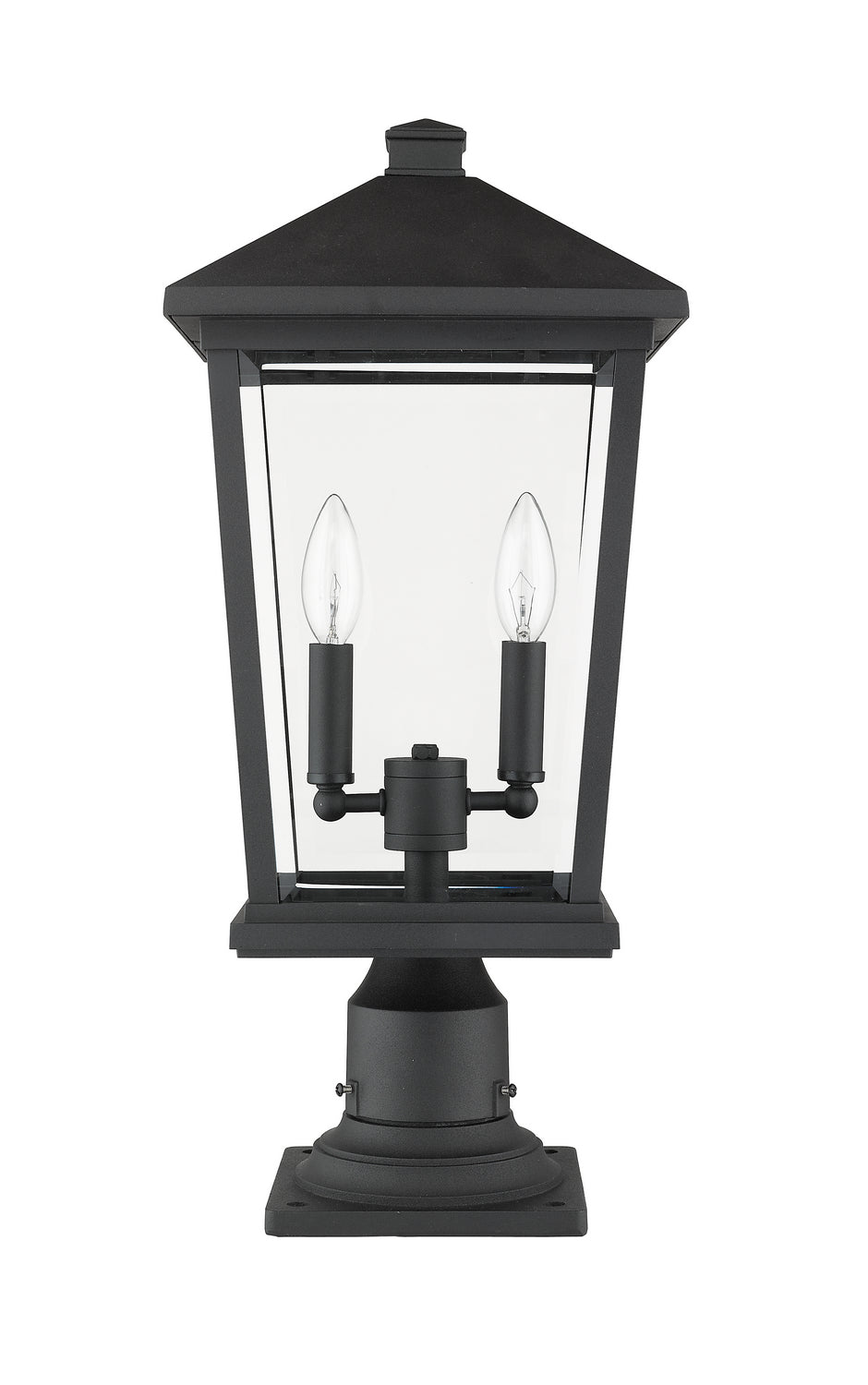 Z-Lite - 568PHBR-533PM-BK - Two Light Outdoor Pier Mount - Beacon - Black