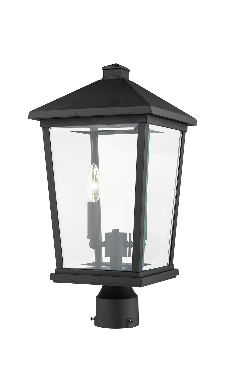 Z-Lite - 568PHBR-BK - Two Light Outdoor Post Mount Fixture - Beacon - Black