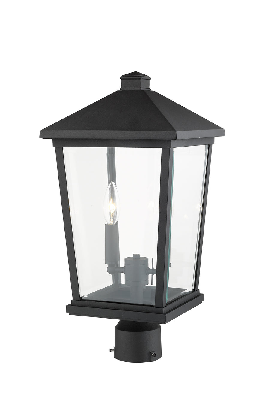 Z-Lite - 568PHBR-BK - Two Light Outdoor Post Mount Fixture - Beacon - Black