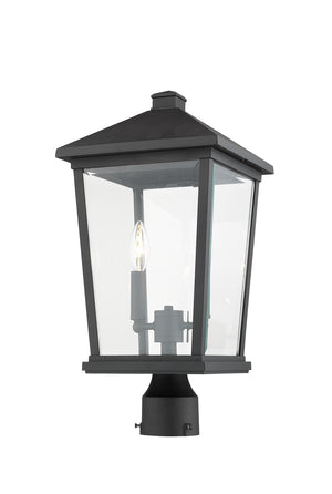 Z-Lite - 568PHBR-BK - Two Light Outdoor Post Mount - Beacon - Black