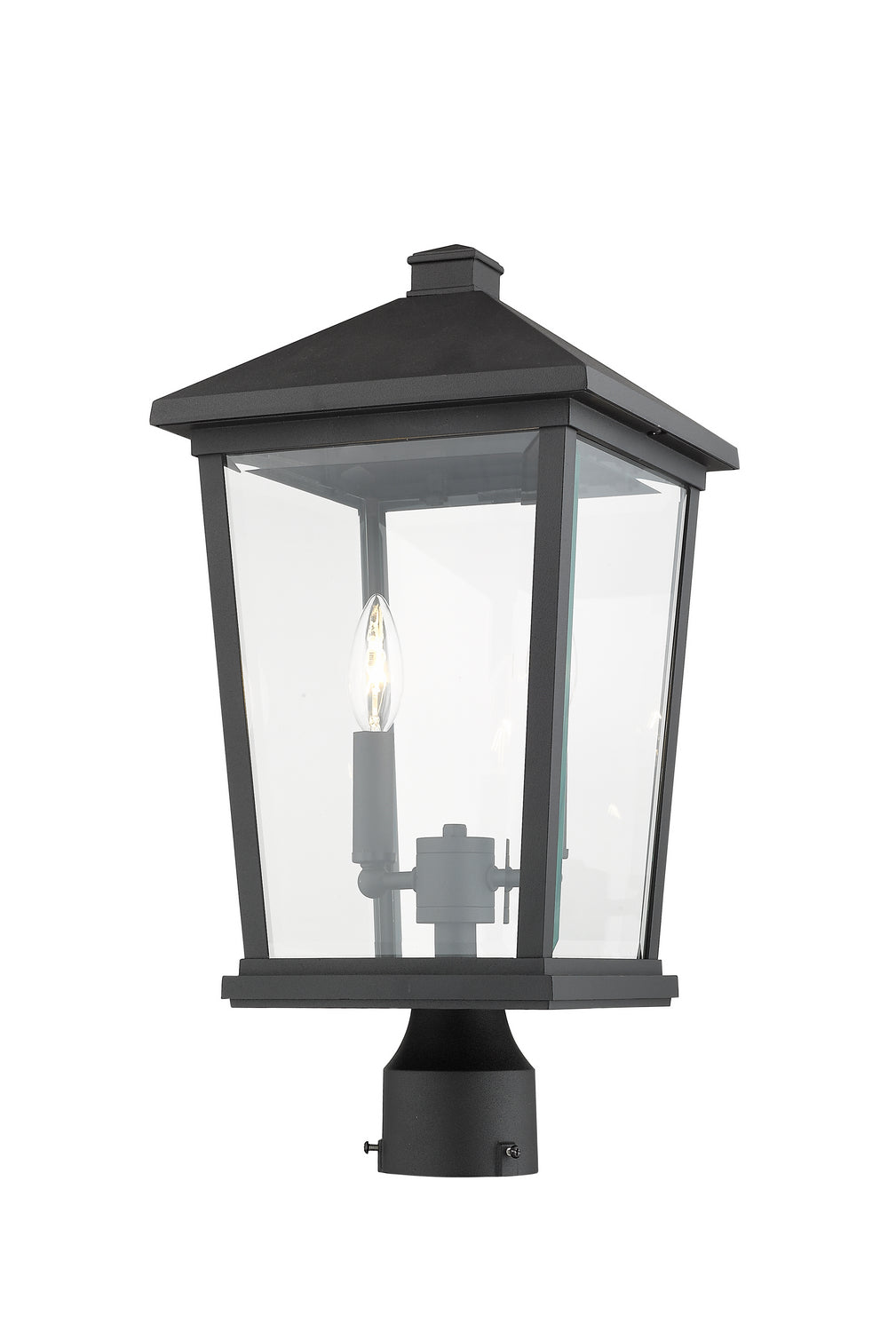 Z-Lite - 568PHBR-BK - Two Light Outdoor Post Mount Fixture - Beacon - Black