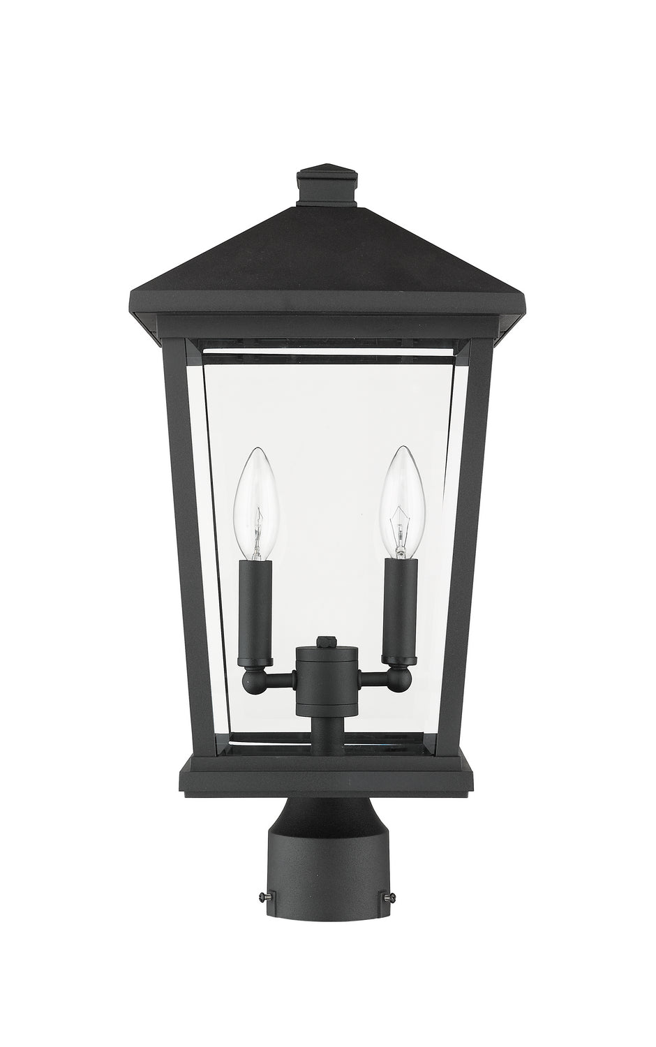 Z-Lite - 568PHBR-BK - Two Light Outdoor Post Mount - Beacon - Black