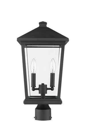 Z-Lite - 568PHBR-BK - Two Light Outdoor Post Mount - Beacon - Black