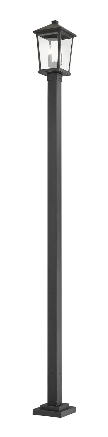 Z-Lite - 568PHBS-536P-BK - Two Light Outdoor Post Mounted Fixture - Beacon - Black