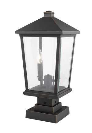 Z-Lite - 568PHBS-SQPM-ORB - Two Light Outdoor Pier Mounted Fixture - Beacon - Oil Rubbed Bronze