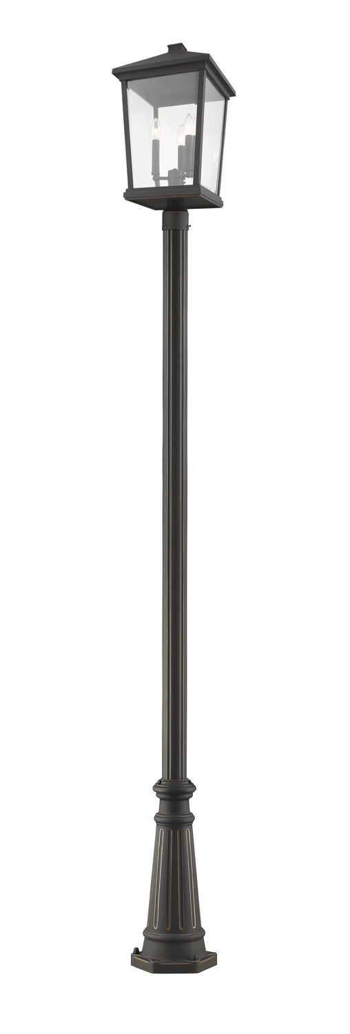 Z-Lite - 568PHXLR-519P-ORB - Three Light Outdoor Post Mounted Fixture - Beacon - Oil Rubbed Bronze