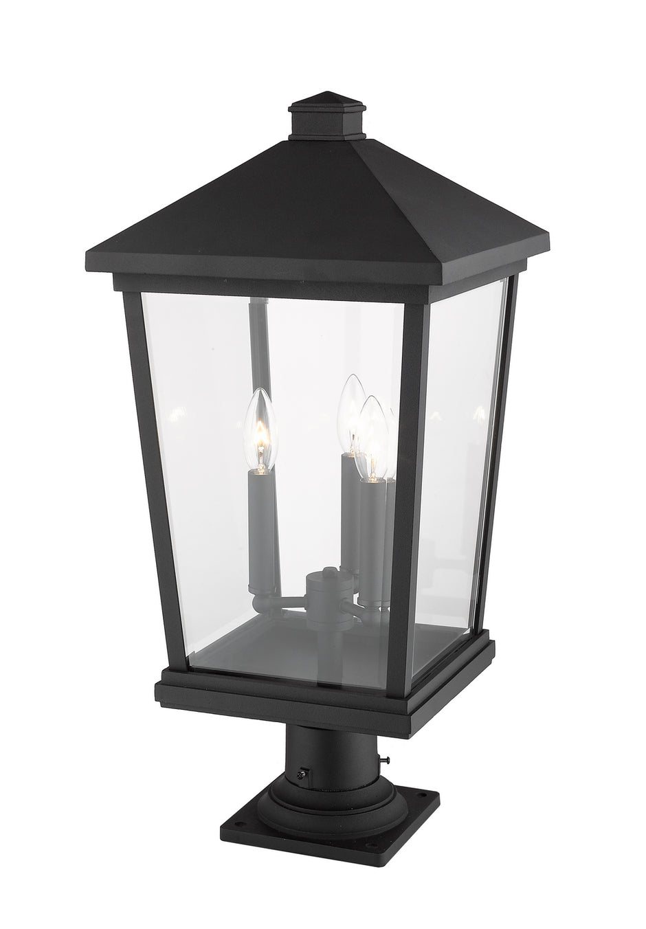Z-Lite - 568PHXLR-533PM-BK - Three Light Outdoor Pier Mounted Fixture - Beacon - Black