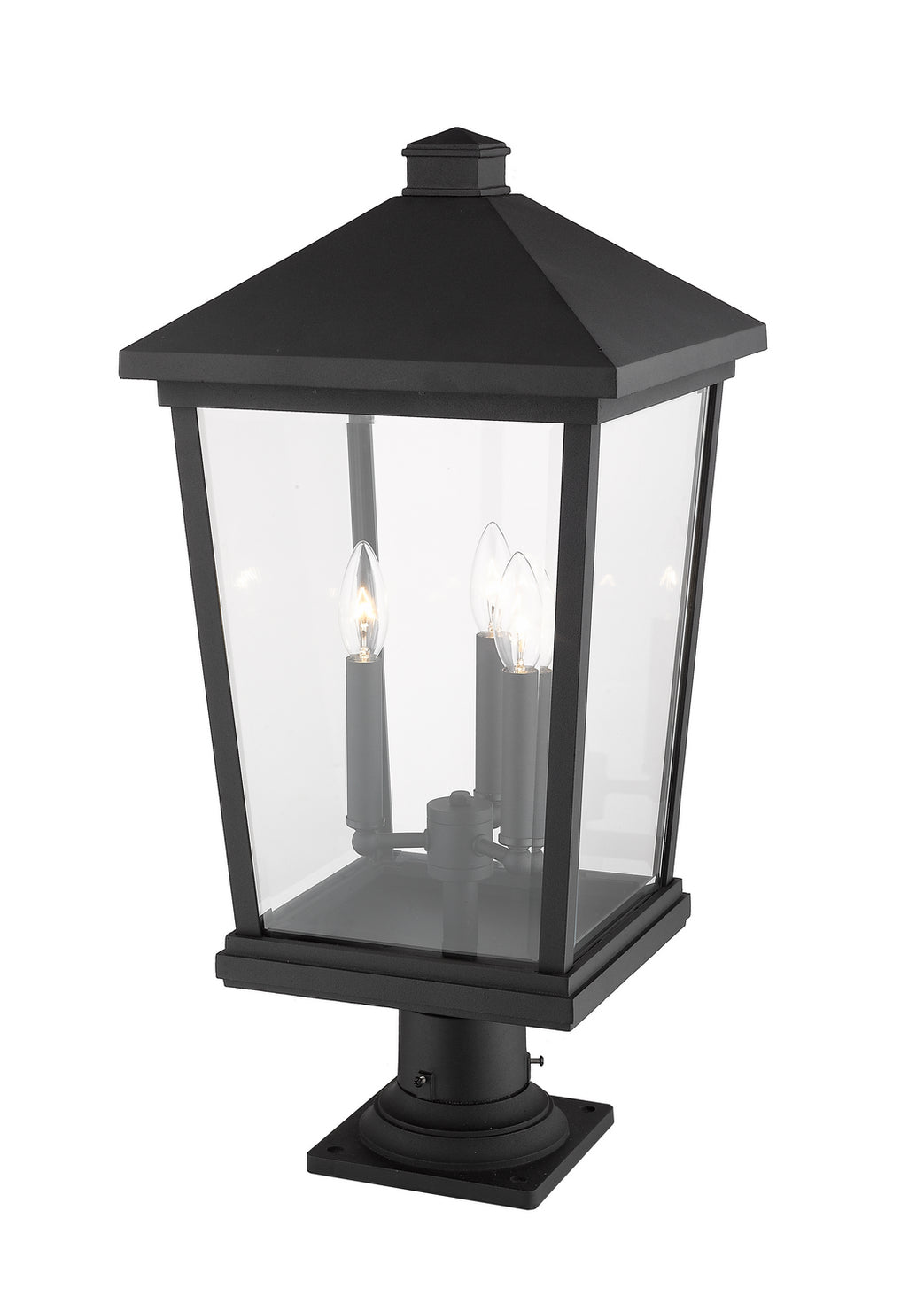 Z-Lite - 568PHXLR-533PM-BK - Three Light Outdoor Pier Mounted Fixture - Beacon - Black