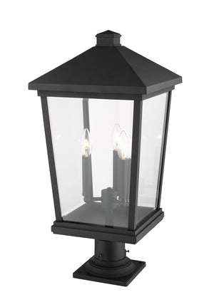 Z-Lite - 568PHXLR-533PM-BK - Three Light Outdoor Pier Mounted Fixture - Beacon - Black