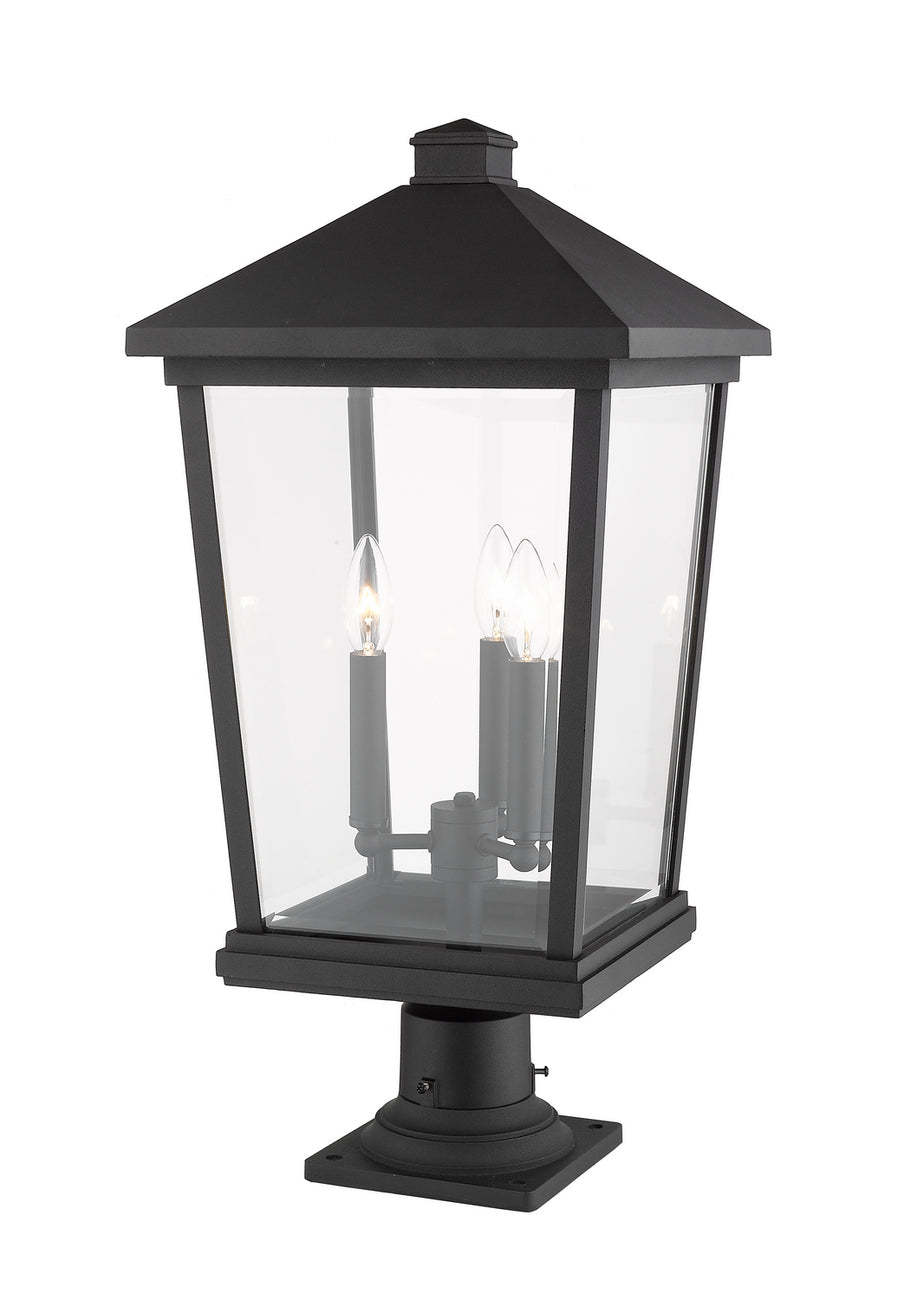 Z-Lite - 568PHXLR-533PM-BK - Three Light Outdoor Pier Mounted Fixture - Beacon - Black
