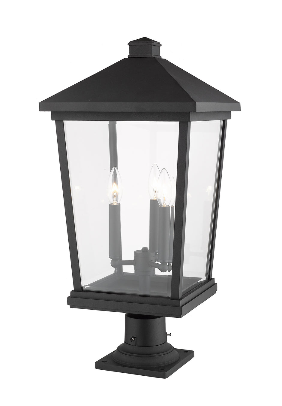 Z-Lite - 568PHXLR-533PM-BK - Three Light Outdoor Pier Mounted Fixture - Beacon - Black