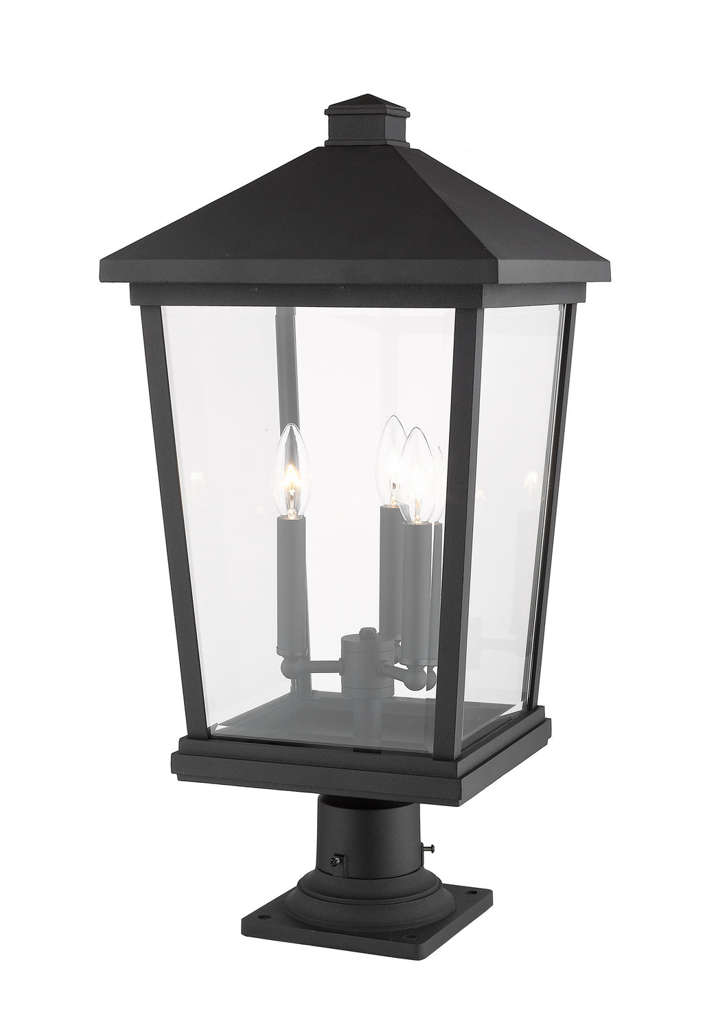 Z-Lite - 568PHXLR-533PM-BK - Three Light Outdoor Pier Mounted Fixture - Beacon - Black