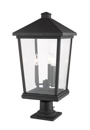 Z-Lite - 568PHXLR-533PM-BK - Three Light Outdoor Pier Mounted Fixture - Beacon - Black