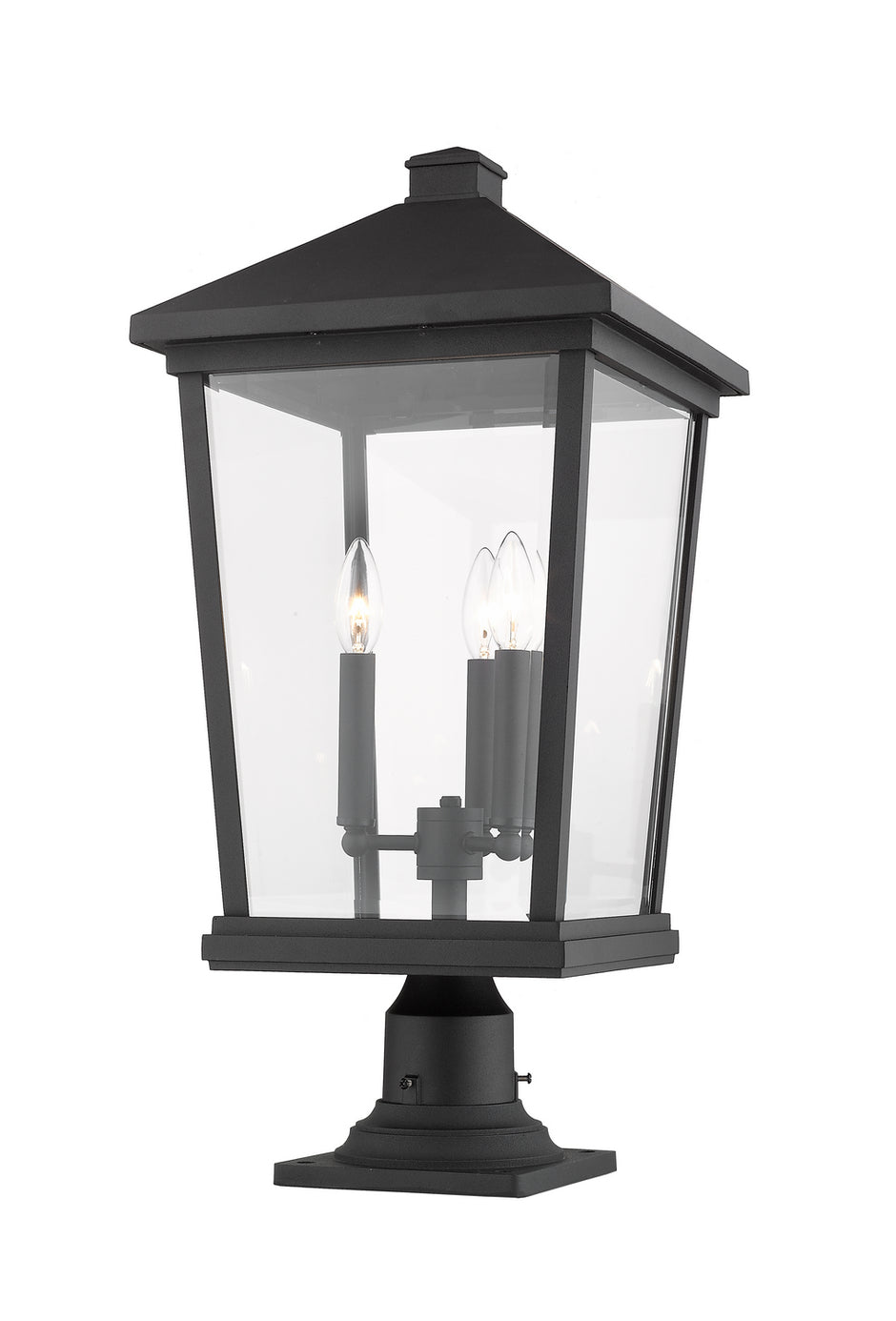 Z-Lite - 568PHXLR-533PM-BK - Three Light Outdoor Pier Mounted Fixture - Beacon - Black