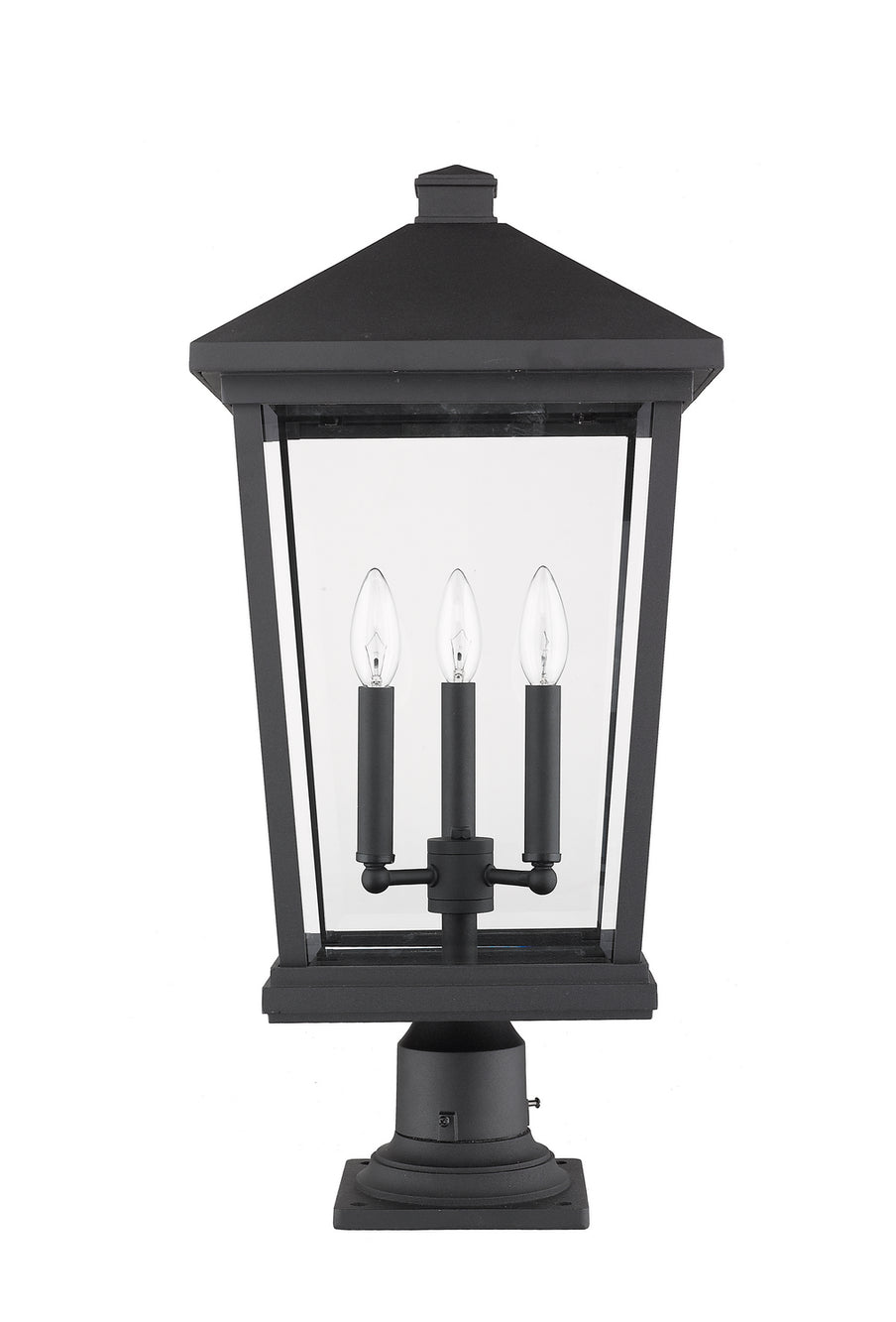 Z-Lite - 568PHXLR-533PM-BK - Three Light Outdoor Pier Mounted Fixture - Beacon - Black