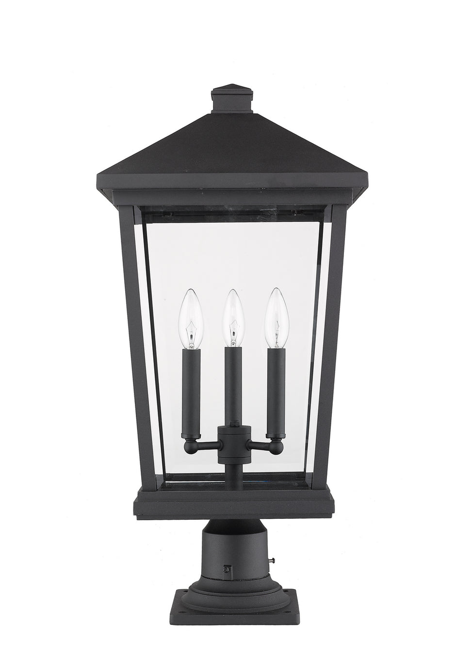 Z-Lite - 568PHXLR-533PM-BK - Three Light Outdoor Pier Mounted Fixture - Beacon - Black