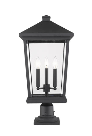 Z-Lite - 568PHXLR-533PM-BK - Three Light Outdoor Pier Mount - Beacon - Black