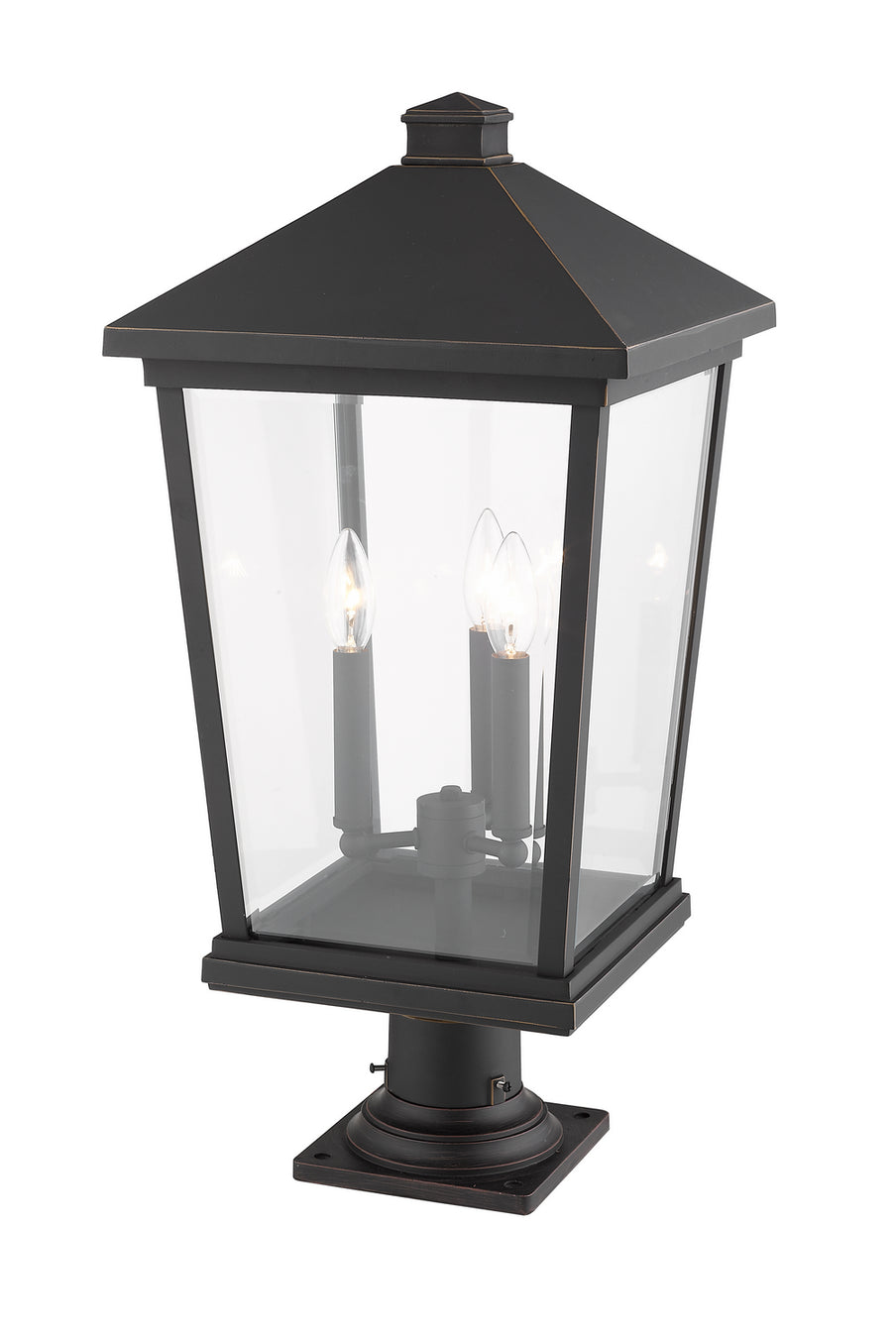 Z-Lite - 568PHXLR-533PM-ORB - Three Light Outdoor Pier Mounted Fixture - Beacon - Oil Rubbed Bronze