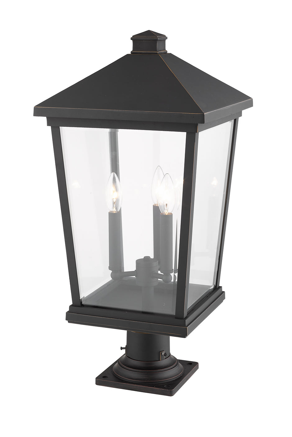 Z-Lite - 568PHXLR-533PM-ORB - Three Light Outdoor Pier Mounted Fixture - Beacon - Oil Rubbed Bronze